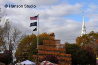 Keene, NH - Pumpkin Tower and Flags